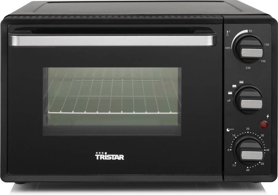 Tristar Vrijstaande oven compact 19 liter oven Voor grillen bakken en toasten boven- en onder-verhitting Zwart