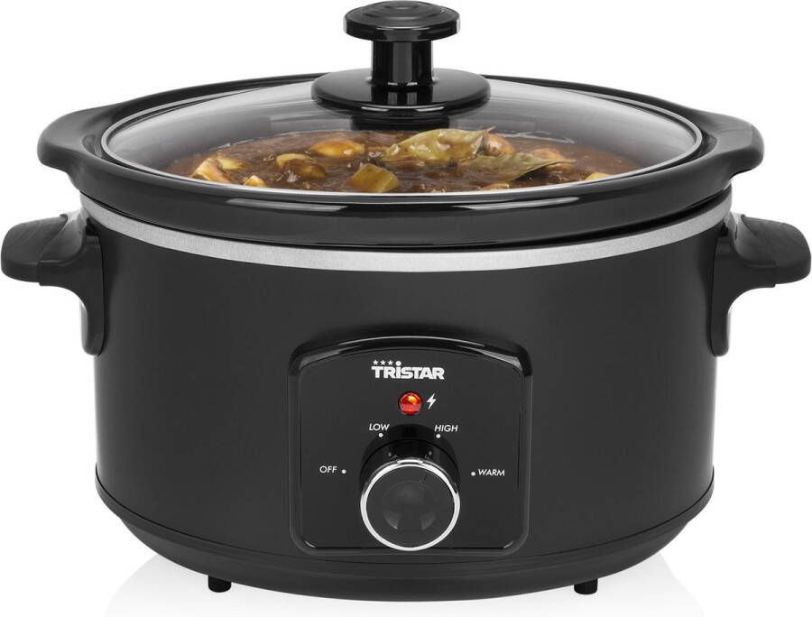 Tristar Slowcooker VS-3915 – Met uitneembare keramische binnenpan 3.5 liter – Warmhoudfunctie Zwart