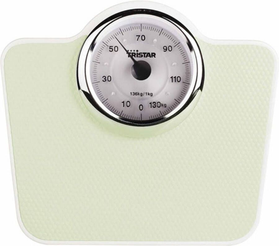 Tristar Weegschaal WG-2428 Analoge Personenweegschaal Tot 136 kg Vintage design Step-on-technologie Anti-slip Wit