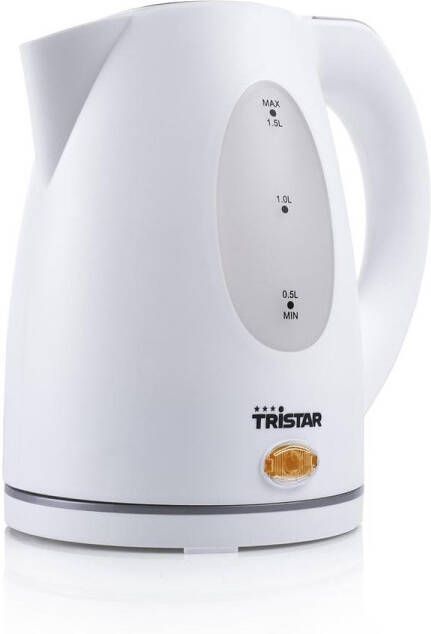Tristar Waterkoker WK-1324 1.5 Liter 360° rotatie met afneembare kan uitneembare filter Wit