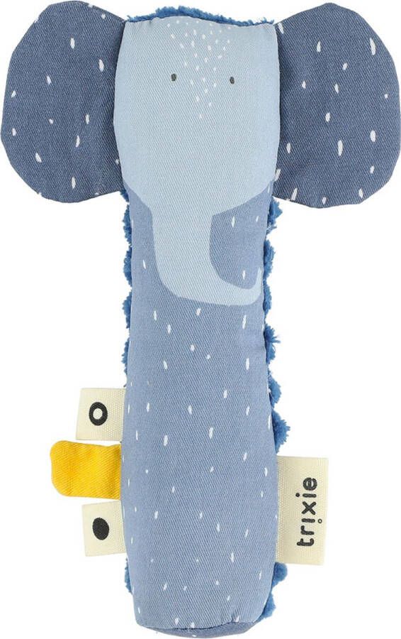 Fan Toys Trixie Knijprammelaar Mrs. Elephant 16 X 5 Cm Katoen Blauw
