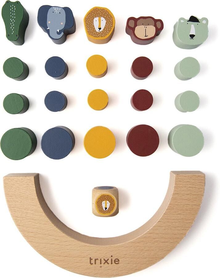 Trixie evenwichtsspel junior 25 x 19 x 2 5 cm hout 22-delig