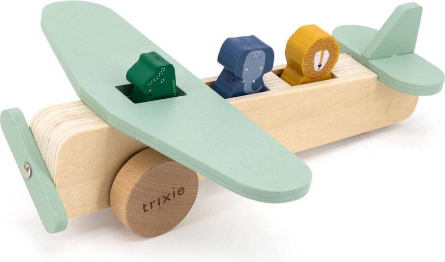 Trixie Baby Trixie Houten Dierenvliegtuig Houten speelgoed