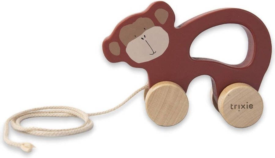 Trixie Baby Trixie Houten trekspeeltje Houten speelgoed Mr Monkey