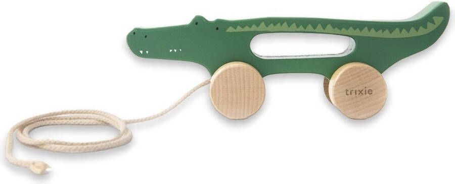 Trixie Baby trixie Wooden pull along toy Mr. Crocodile