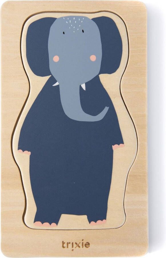 Trixie Baby Trixie Inlegpuzzel hout 4-lagen Dieren Houten puzzel