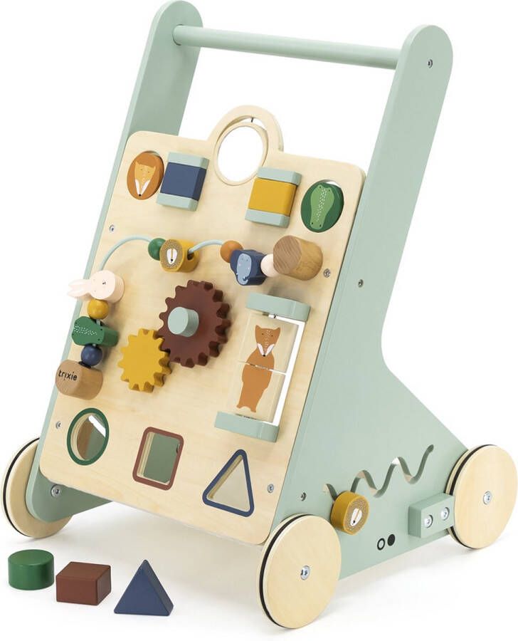 Trixie Houten dieren activiteiten duw- en loopwagen