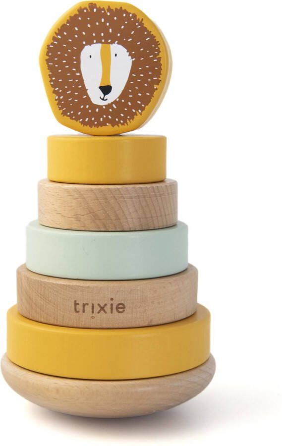 Trixie Stapelspeelgoed Mr. Lion 18 Cm Hout Okergeel 7-delig