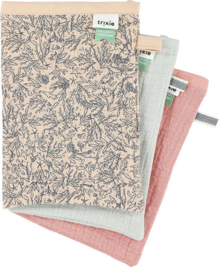 Trixie Tetra washandjes 3-pack mix Lovely Leaves