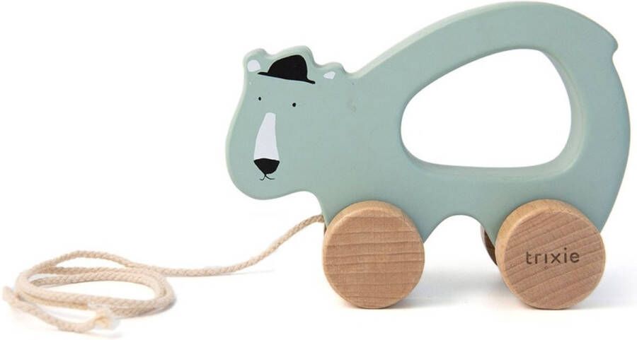 Trixie Trekfiguur Mr. Polar Bear Junior 10 X 15 X 6 Cm Hout Groen