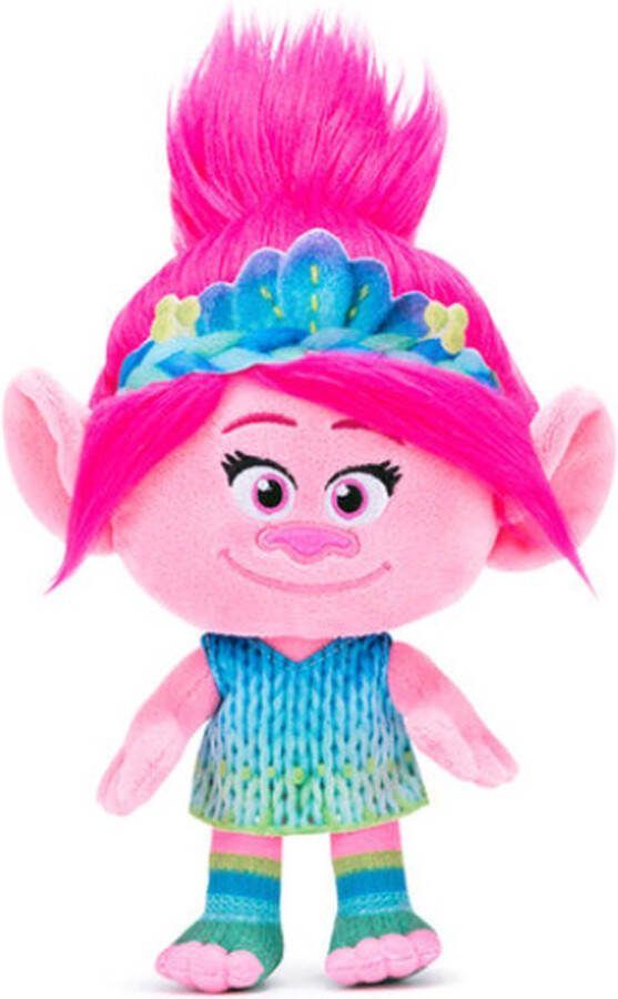Trolls Queen Poppy Pluche Knuffel 28 cm { Worldtour Plush Toy Speelgoed knuffelpop voor kinderen jongens meisjes Poppy Fuzzbert BIGGIE DJ Suki Guy Diamond}