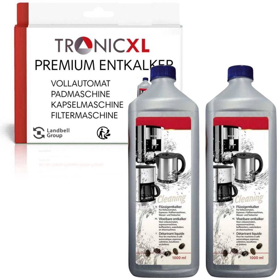 Tronic XL TronicXL 2l Professionele ontkalker koffiezetapparaten waterkoker French press geschikt voor ‎Senseo Tassimo Tchibo espressomachine capsulemachine geschikt voor Dolce Gusto geschikt voor Nespresso geschikt voor Delonghi Siemens Philips Jura