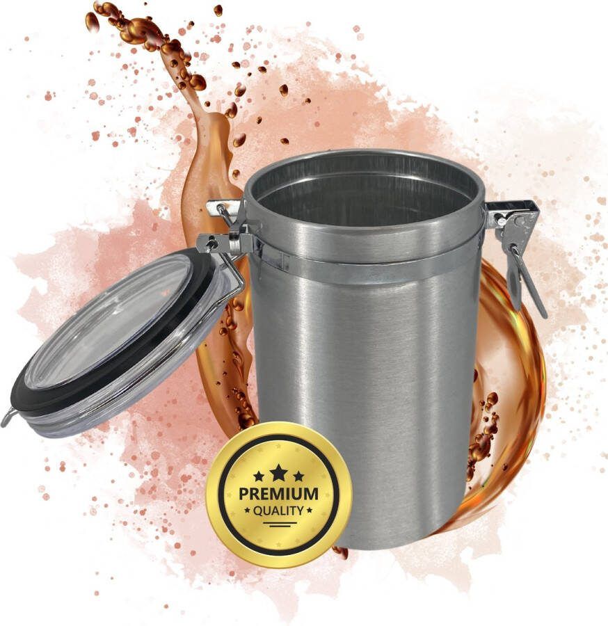 Tronic XL TronicXL Premium Koffieblikken 500 g luchtdicht bewaarblik I aluminium blik doos uw voor koffiebonen thee cacao aromablik bewaardoos koffiecontainer met afdichting en clipsluiting
