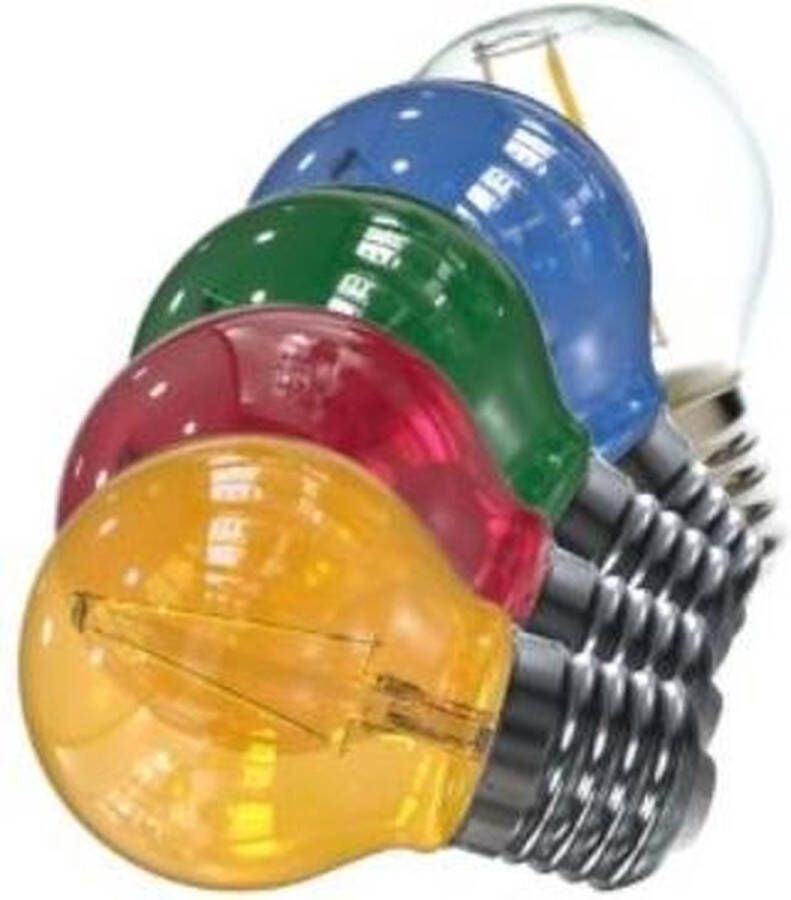 Tronix 10x Filament LED lamp 2W Blauw Rood Geel Groen en Wit