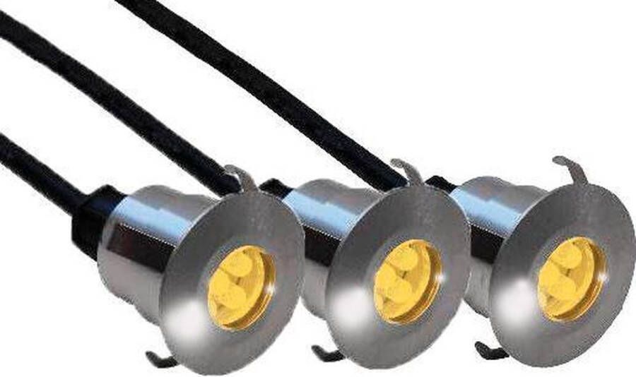 Tronix 12V SYSTEEM LED set met 3 midi-grondspots lichtkleur AMBER | 149-026