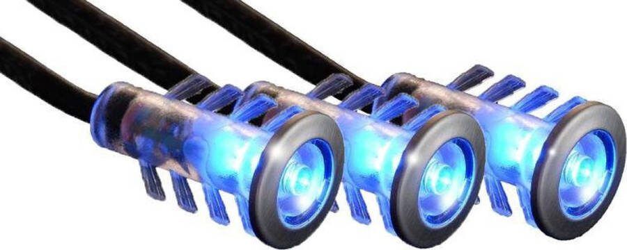 Tronix 12V SYSTEEM LED set met 3 mini-grondspots lichtkleur BLAUW 149-012