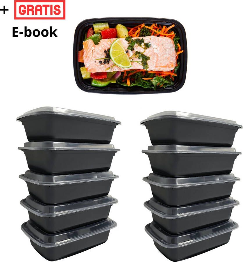 Tronvo Meal Prep Bakjes 14 stuks 1 compartiment Lunchbox Diepvriesbakjes Vershoudbakjes Plastic Bakjes Met Deksel Magnetron Bakjes Met Deksel Meal Prep Vershouddoos 1L BPA vrij