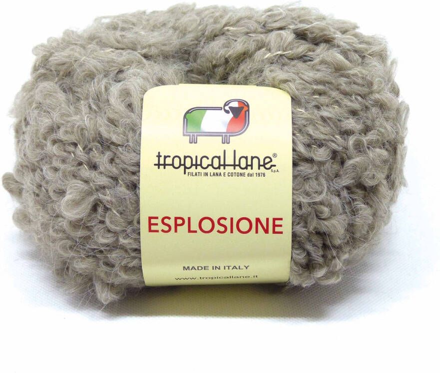 Tropical lane Esplosione Zacht Bouclé Garen met Merino Kleur Taupe 206