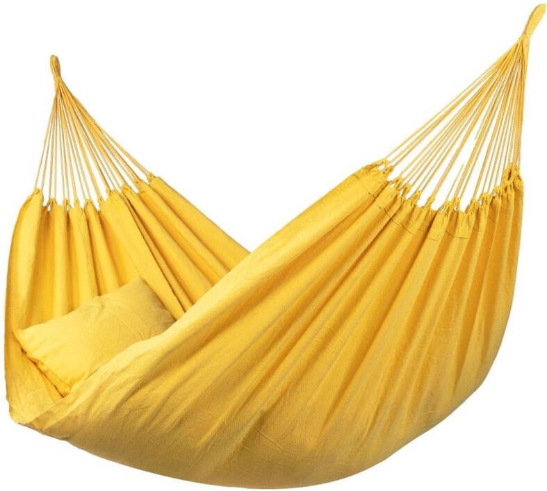 Tropilex Hangmat Familie 'Pure' Yellow (Geel) | Bijpasende opbergtas | 200 KG | Handgemaakt in Brazilië | 1% For The Planet |