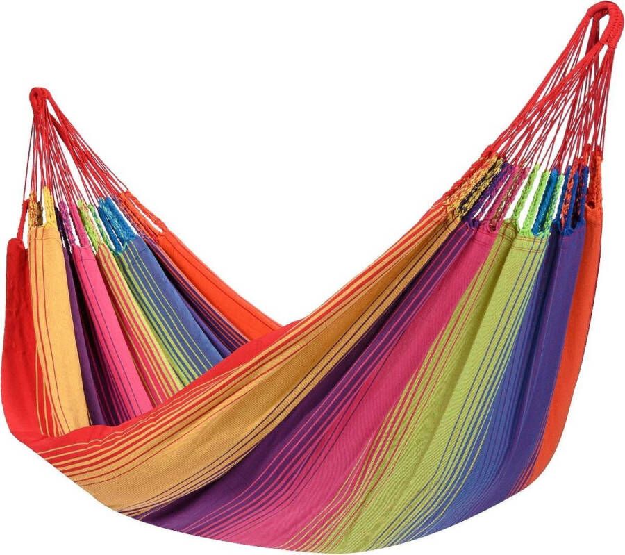 Tropilex Hangmat Familie 'Refresh' Rainbow (Veelkleurig) | Bijpasende opbergtas | 200 KG | Handgemaakt in Colombia | 1% For The Planet |