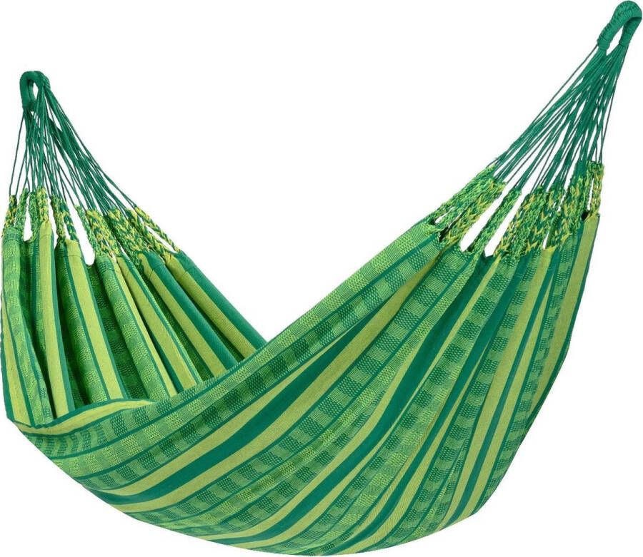 Tropilex Hangmat Tweepersoons 'Chill' Joyful (Groen) Bijpasende opbergtas 180 KG Handgemaakt in Colombia 1% For The Planet