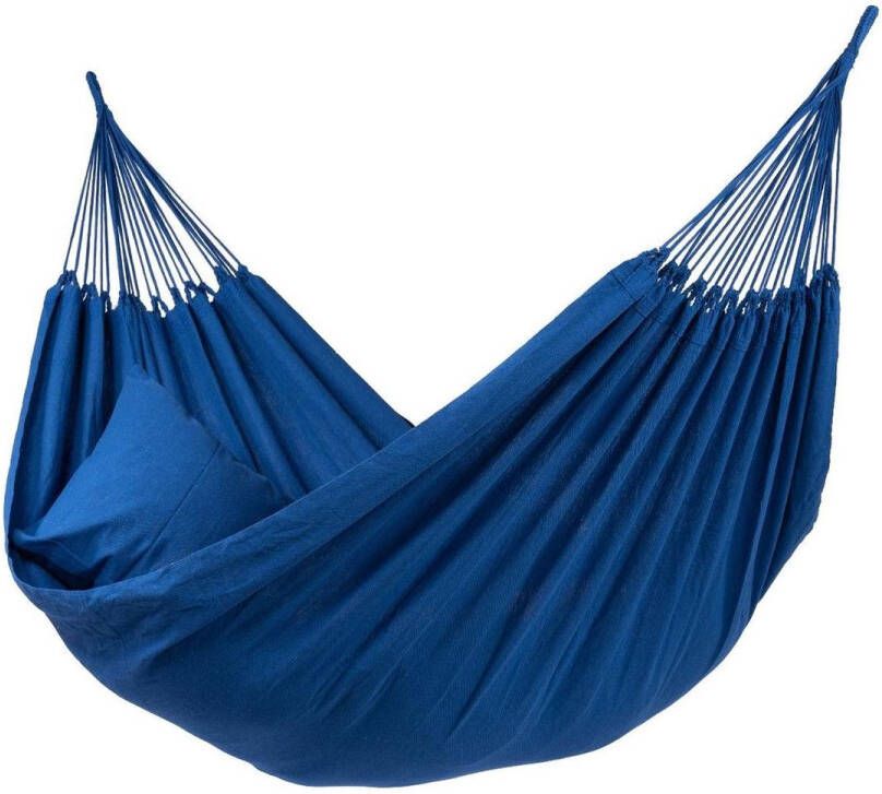Tropilex Hangmat Tweepersoons 'Organic' Blue (Blauw) | Bijpasende opbergtas | 180 KG | Handgemaakt in Brazilië | 1% For The Planet |