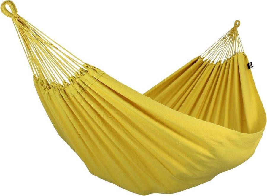 Tropilex Hangmat Tweepersoons 'Organic' Yellow (Geel) | Bijpasende opbergtas | 180 KG | Handgemaakt in Brazilië | 1% For The Planet |