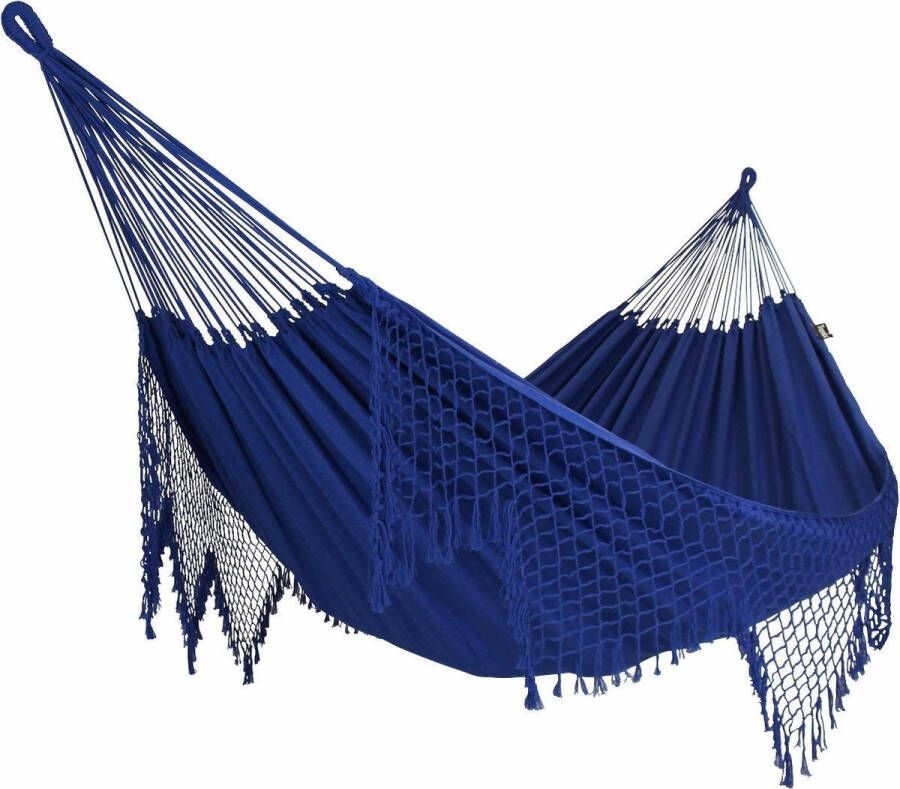 Tropilex Hangmat Tweepersoons 'Sublime' Blue (Blauw) | Bijpasende opbergtas | 180 KG | Handgemaakt in Brazilië | 1% For The Planet |