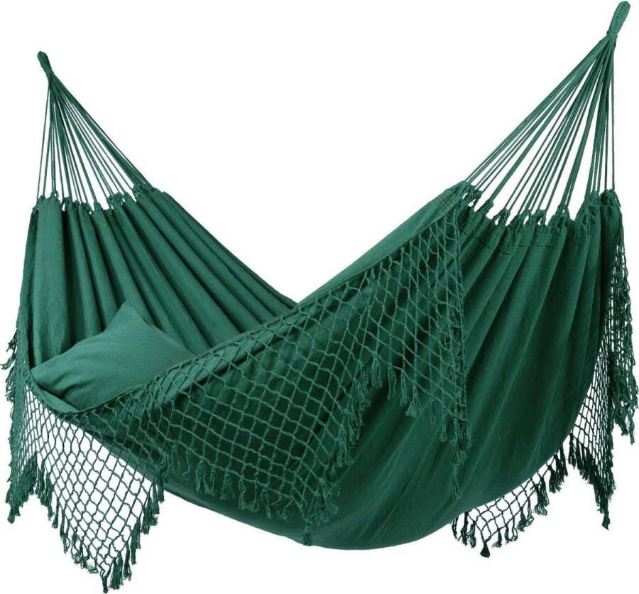 Tropilex Hangmat Tweepersoons 'Sublime' Green (Groen) | Bijpasende opbergtas | 180 KG | Handgemaakt in Brazilië | 1% For The Planet |