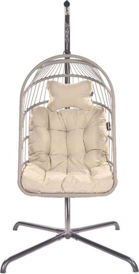 Tropilex Hangstoelset 'Egg' Grey (Grijs) 1% For The Planet