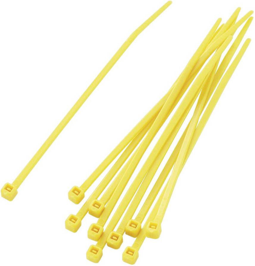 Tru Components 1592832 TC-PBR-100-4YW203 Assortiment kabelbinders 100 mm 2.20 mm Geel 100 stuk(s)