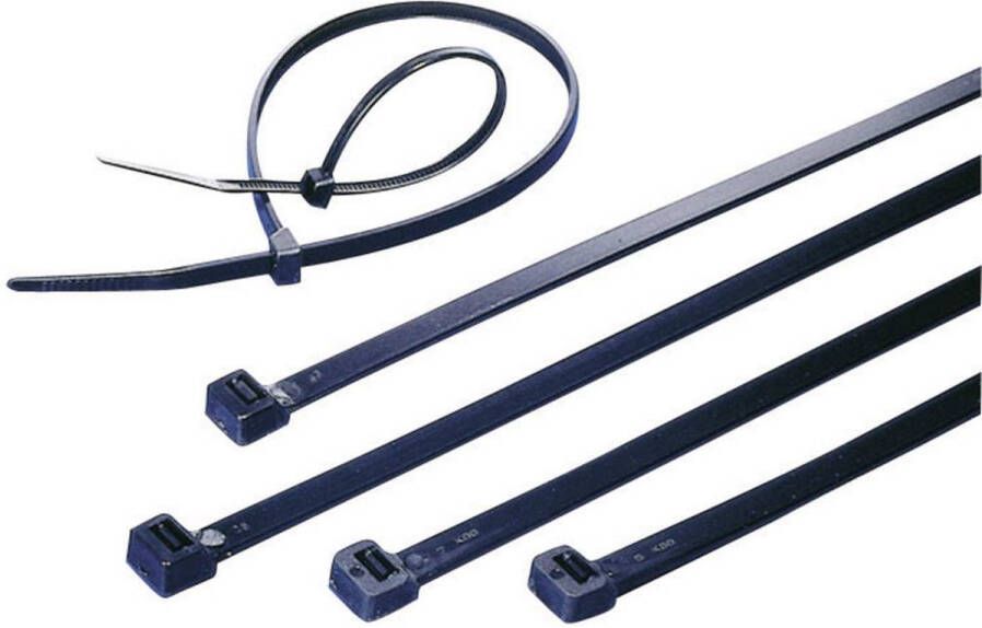 Tru Components 1592890 TC-CVR150W203 Kabelbinder 150 mm 3.60 mm Zwart UV-stabiel 100 stuk(s)