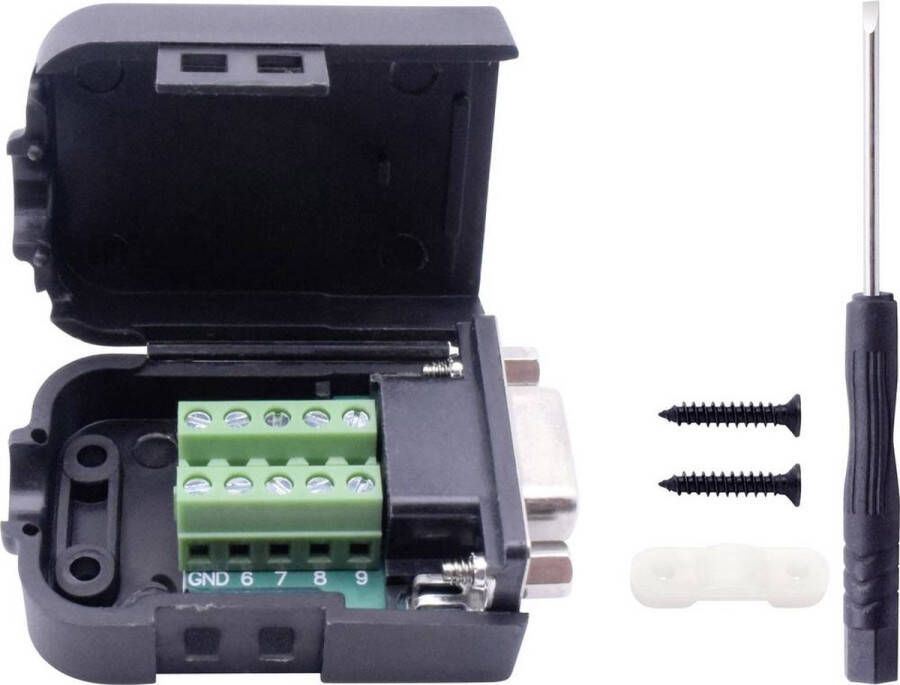 Tru Components T1904C091 D-sub female inbouwconnector Aantal polen: 9 Schroeven 1 stuk(s)