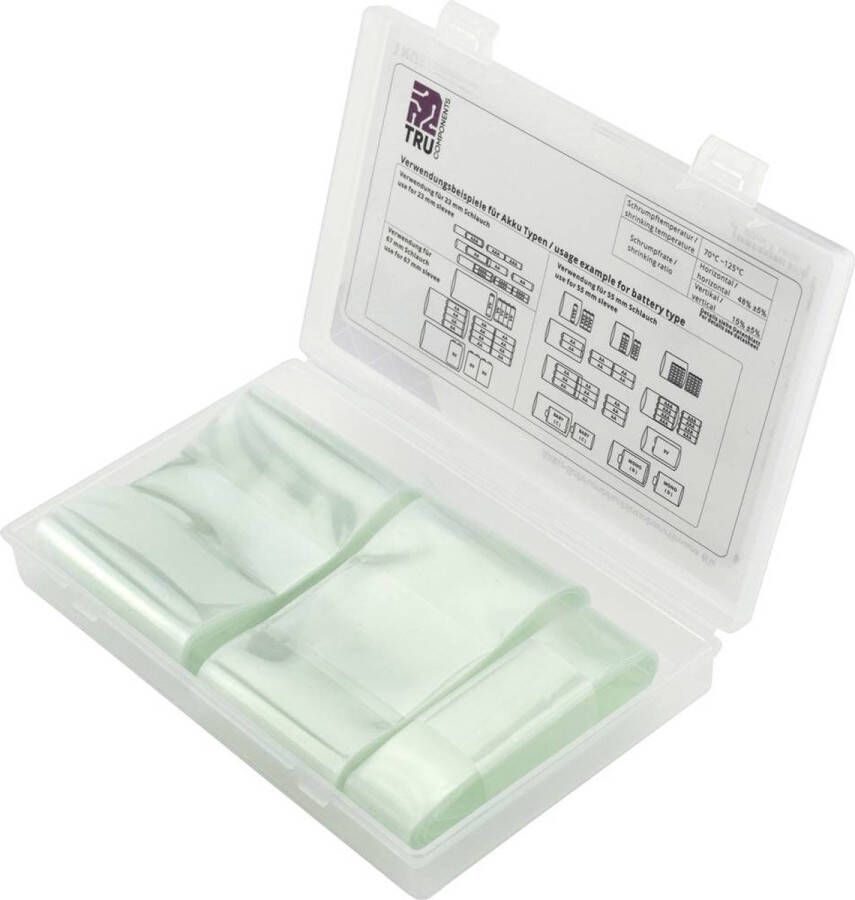 Tru Components TC-6793932 Accukrimpkous zonder lijm Transparant Krimpverhouding:2:1 3 onderdelen