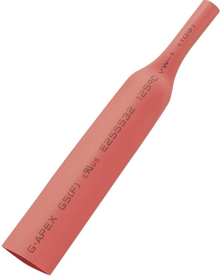 Tru Components 1564457 Krimpkous zonder lijm Rood 2 mm 1 mm Krimpverhouding:2:1 15 m