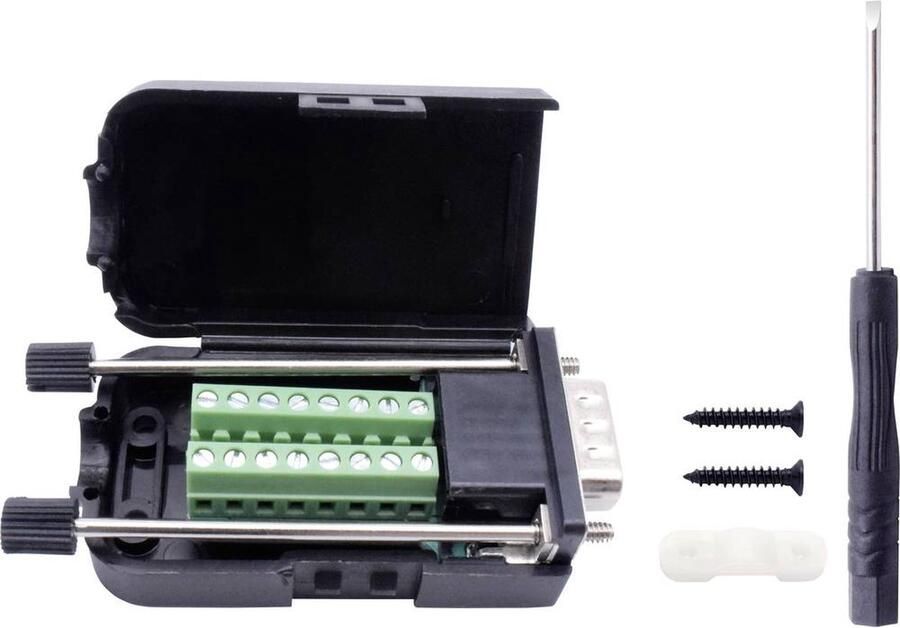 Tru Components T1904C098 D-sub male connectorset Aantal polen: 15 Schroeven 1 stuk(s)