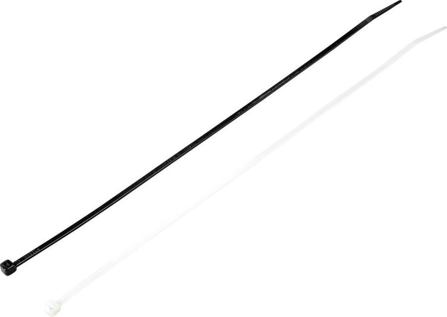 Tru Components TC-BT-300-3.6-NUVB Assortiment kabelbinders 300 mm 3.6 mm Natuur Zwart 400 stuk(s)