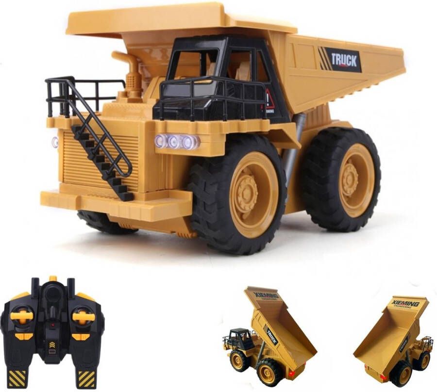 Truck RC kiepwagen speelgoed 2.4ghz radiografisch bestuurbare zandwagen met laadbak oplaadbaar 28CM