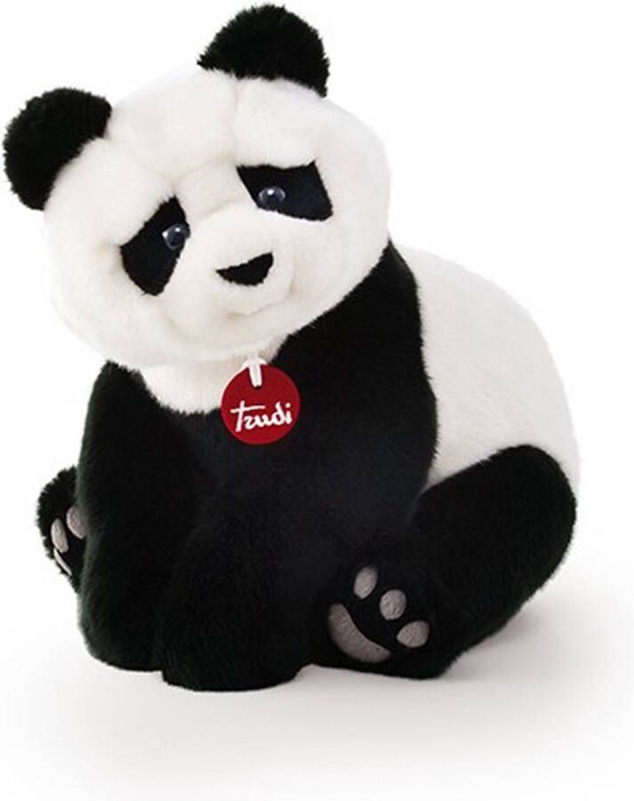 Trudi Classic Panda Kevin (M-26516) Pluche knuffel Ca. 28 cm (Maat M) Geschikt voor jongens en meisjes Zwart Wit