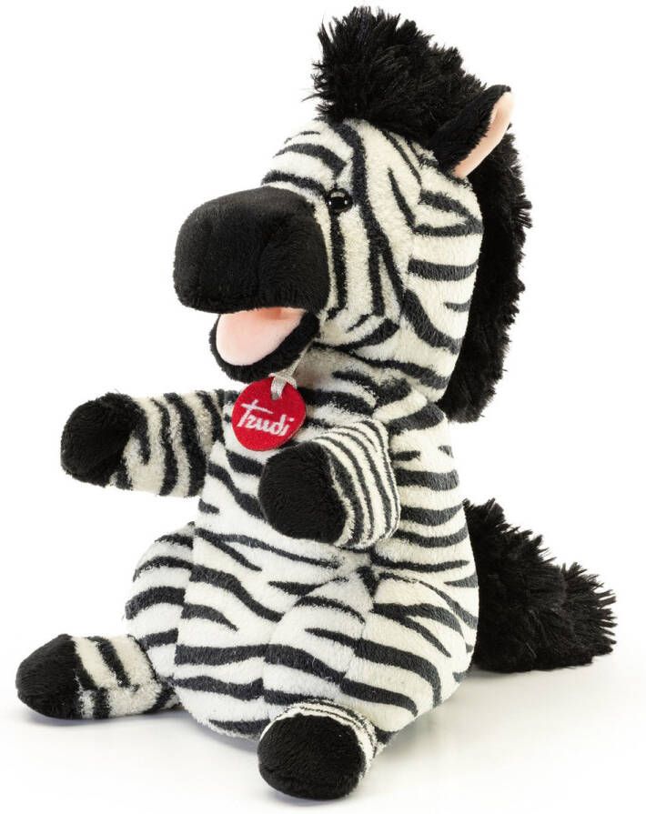 Trudi Puppets Handpop Zebra 29 cm Hoge kwaliteit pluche knuffel Knuffeldier voor jongens en meisjes Zwart Wit 17x29x18 cm maat S