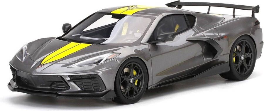 TrueScale Miniatures Het 1:18 Diecast model van de Chevrolet Corvette Stingray IMSA GTLM in Gray van 2021. De fabrikant van het schaalmodel is .Dit model is alleen online beschikbaar
