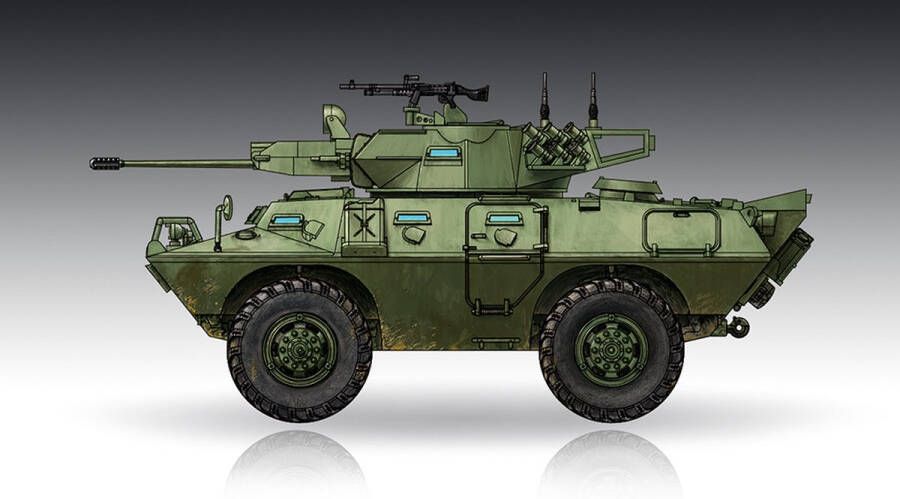 Trumpeter 1:72 07441 V-150 Commando w 20mm cannon Plastic Modelbouwpakket