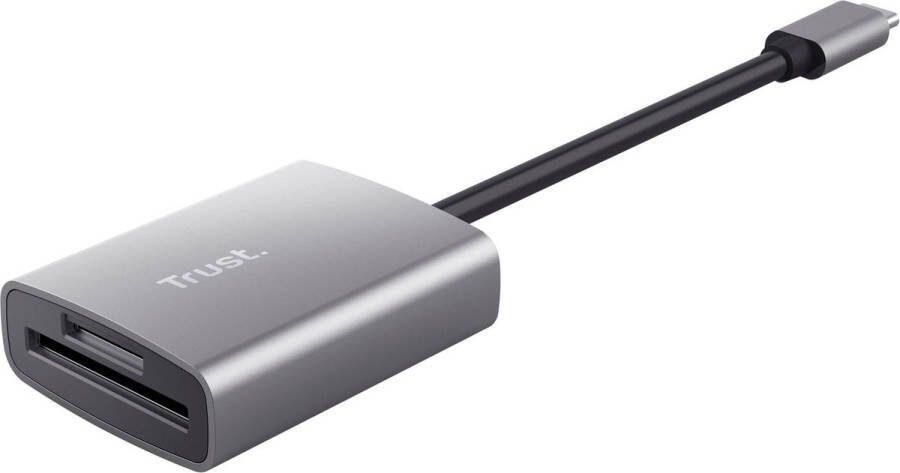 Trust 24136 geheugenkaartlezer USB 3.2 Gen 1 (3.1 Gen 1) Type-C Aluminium