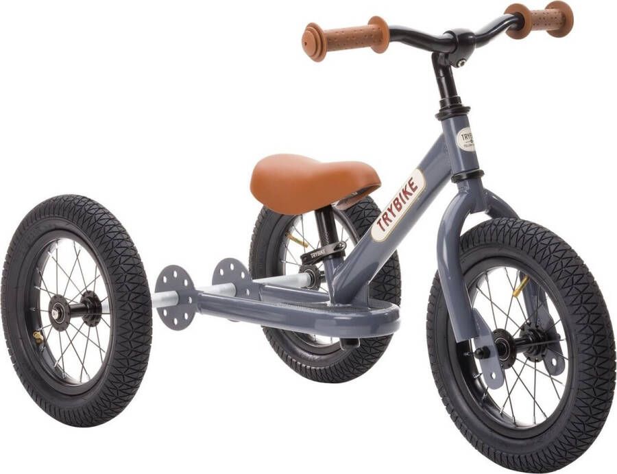 Trybike loopfiets Trybike Steel Loopfiets 2-in-1 Vintage Graphite