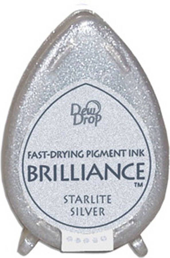 Tsukineko Brilliance Stempelkussen Dew Drop Starlite silver
