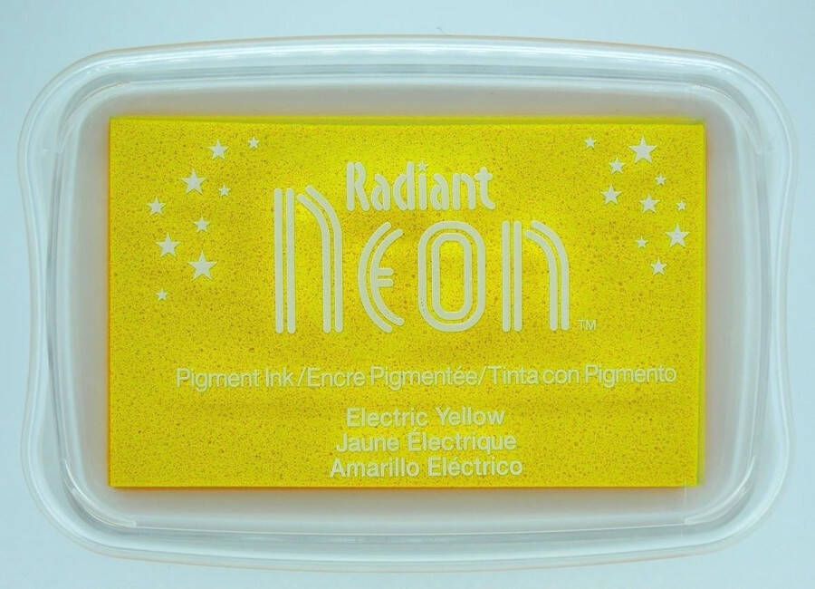 Tsukineko NR-000-71 Radiant Neon stempelkussen stamp pad geel yellow fel stempelinkt inkt