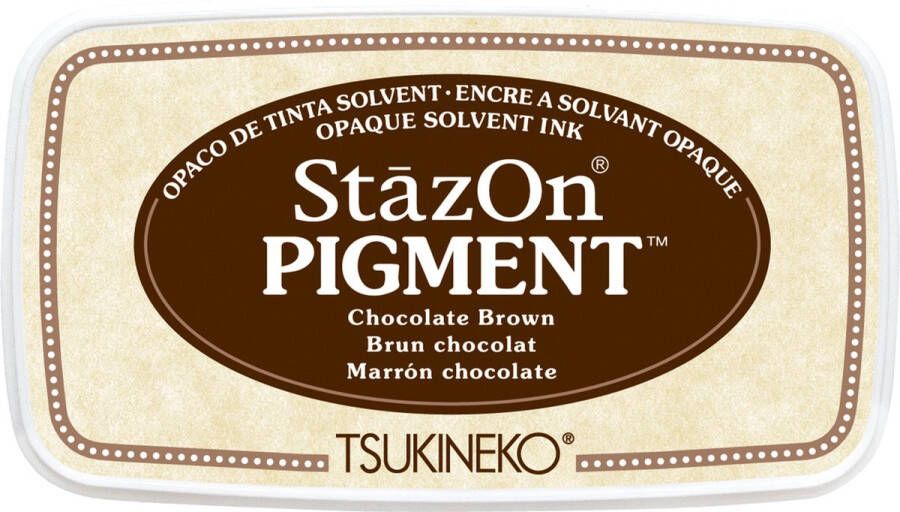 Tsukineko • StazOn pigment ink pad chocolate brown bruin stempelkussen