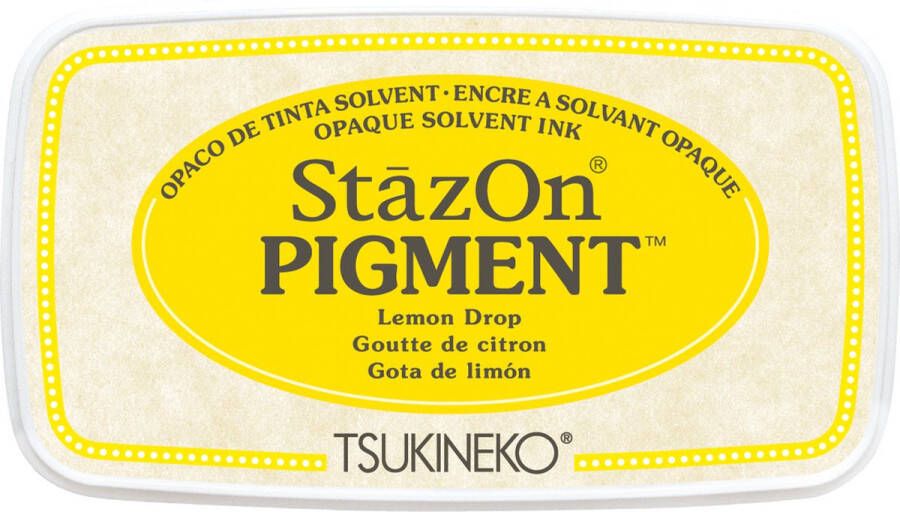Tsukineko • StazOn pigment ink pad lemon drop geel stempelkussen