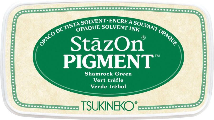 Tsukineko • StazOn pigment ink pad shamrock green groen stempelkussen inkt