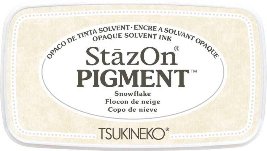 Tsukineko Stazon Pigment Stempelkussen Snowflake 1 stuks permanent inkt wit